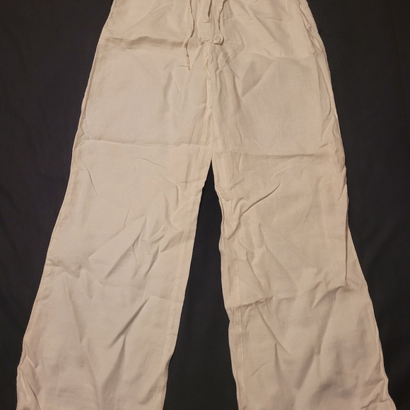 Linen white pants - Picture 1 of 4
